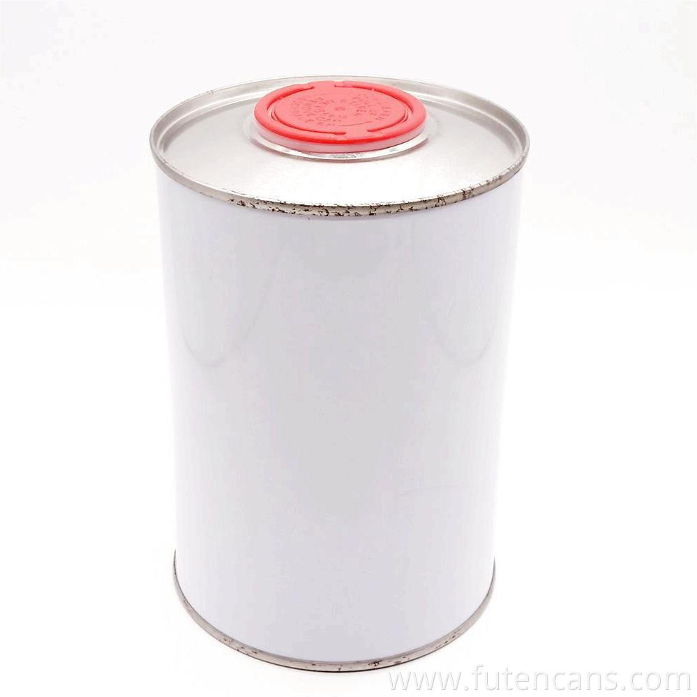 1L round tin can
